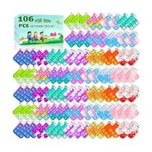 106 PCS Mini Pop Keychain Fidget Sensory Toys Fidget Mini_1
