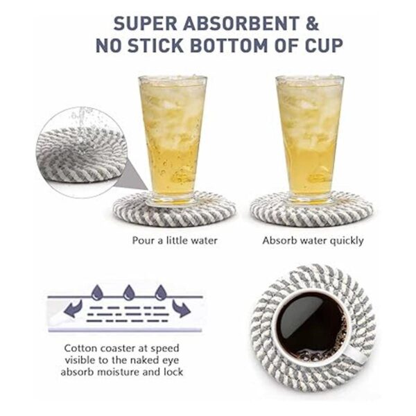 Meltset Posavasos de tela absorbente para bebidas juego