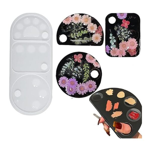Paleta de maquillaje para moldes de resina de silicona_1