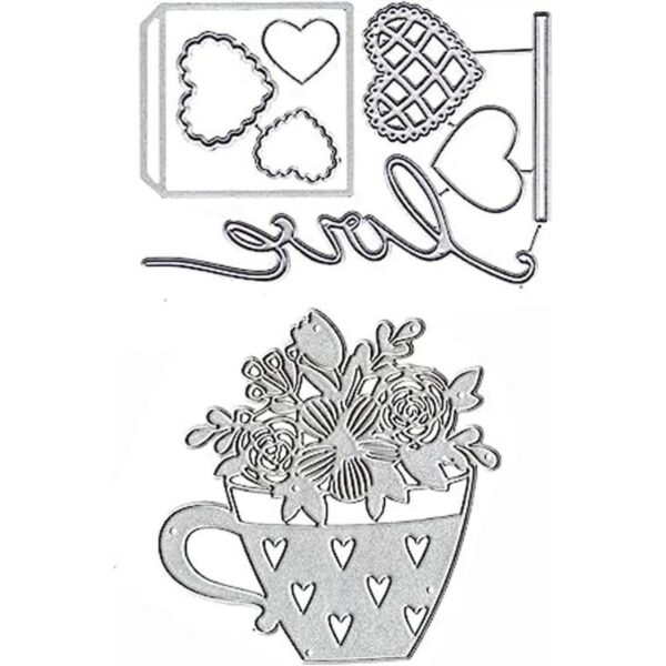 Hying Troqueles de palabras de flores para hacer tarjetas_1