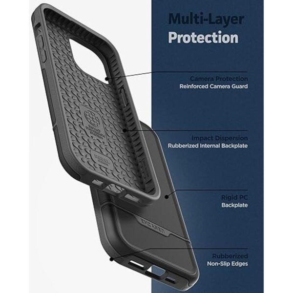 Encased Funda Rebel diseñada para iPhone 14 con clip para_5