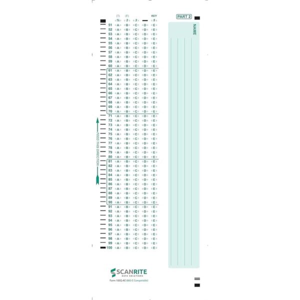 ScanRite Hoja de prueba compatible con Scantron 882E_3