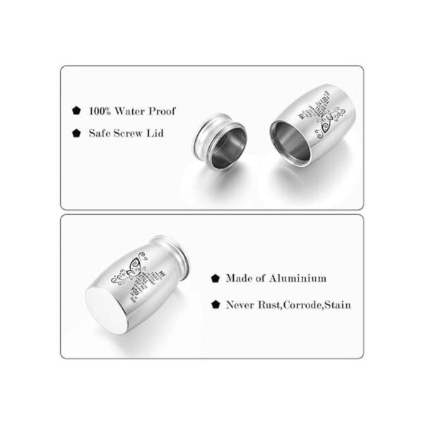 Urna de cremación de recuerdo de aluminio pequeña de 3_5