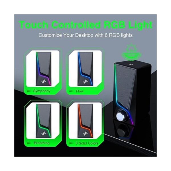 Altavoces para computadora altavoces RGB para PC con 6_3