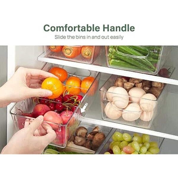 Kootek 4 Pack Clear Pantry Organization and Storage Bins_5
