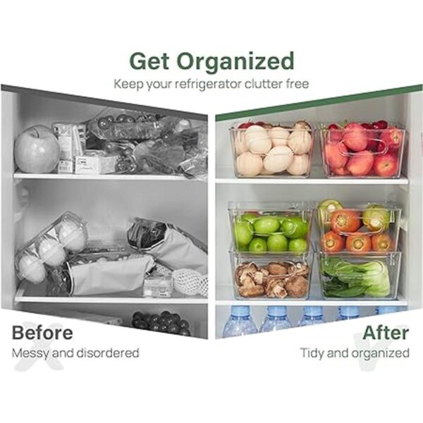 Kootek 4 Pack Clear Pantry Organization and Storage Bins_4
