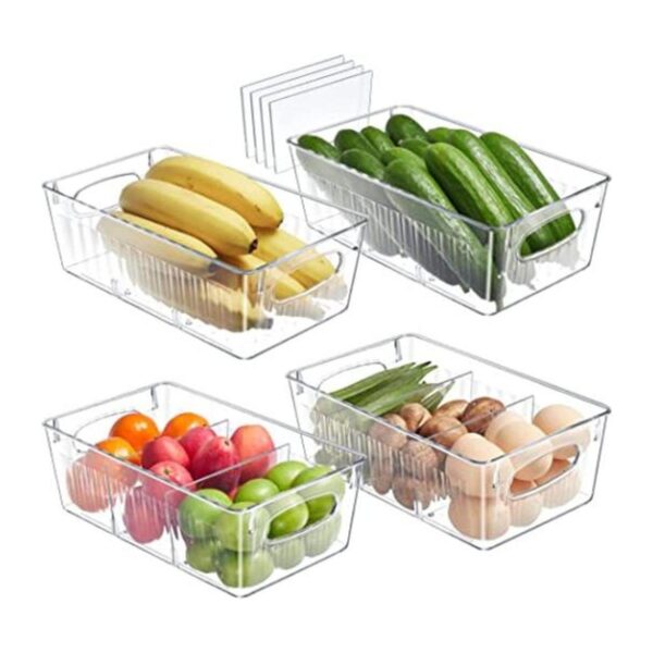 Kootek 4 Pack Clear Pantry Organization and Storage Bins_1