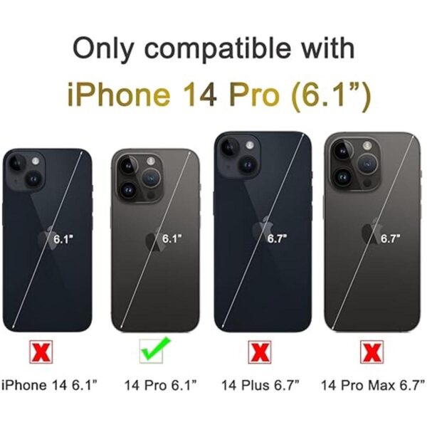JOYAKI Funda tipo cartera compatible con iPhone 14 Pro_2