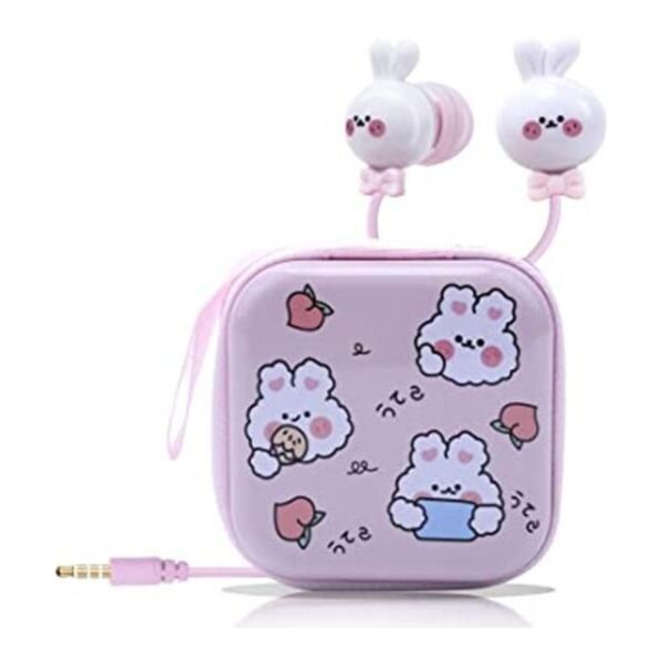 AnRuk Lindos auriculares de conejo para niños auriculares_1