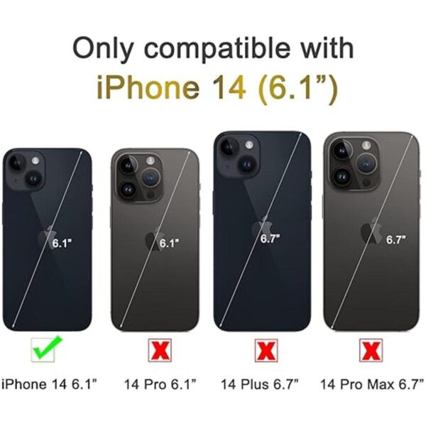 JOYAKI Funda tipo cartera compatible con iPhone 14 funda_2