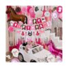 Decoración de fiesta de cumpleaños rosa vaquera