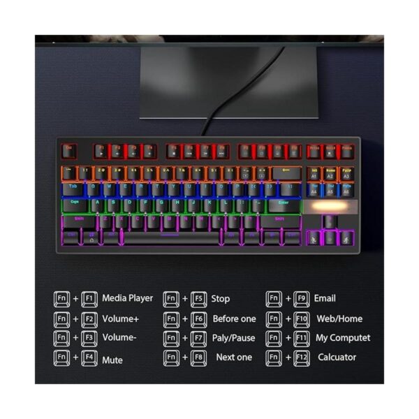Anivia Teclado mecánico verdadero para juegos teclado USB