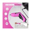 Pink Tool Set 205 Piece Home Tool Kit with 3.6V Electric_5