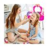 Eohemeral Kids Vanity Makeup Table with Mirror and Chair_5