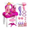 Eohemeral Kids Vanity Makeup Table with Mirror and Chair_1