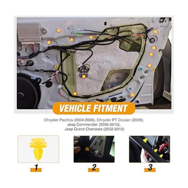 GOOACC 100 clips para panel de puerta compatibles con Jeep_4