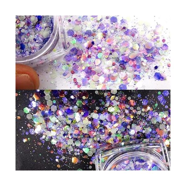 12 colores Night Glow Chunky Glitters Flakes Luminous Neon_5