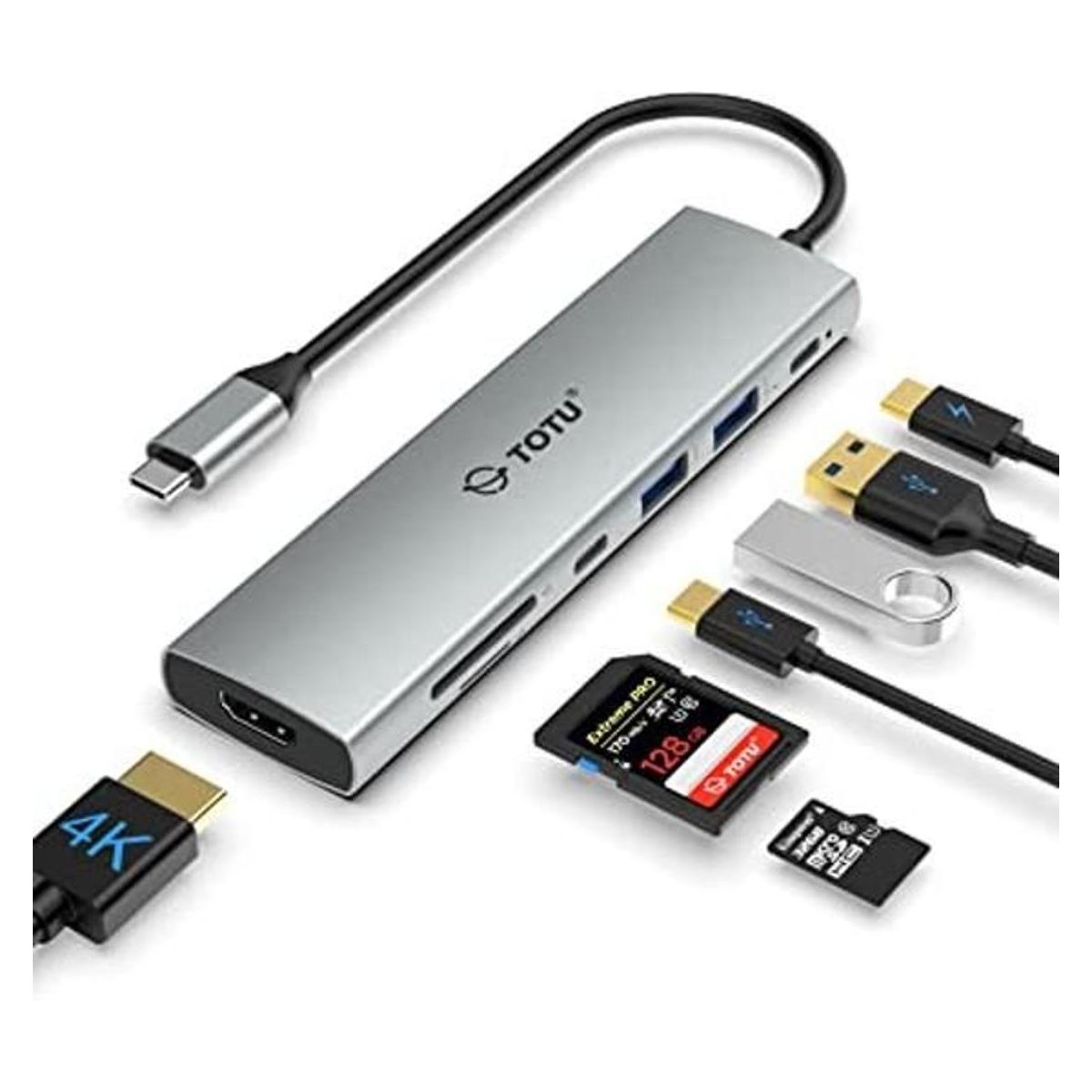 Hub USB C estación de acoplamiento concentrador TOTU 7
