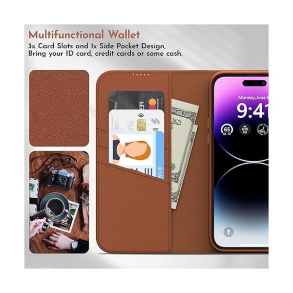 Niunisi Funda tipo cartera para iPhone 14 Pro Max de 6.7_3
