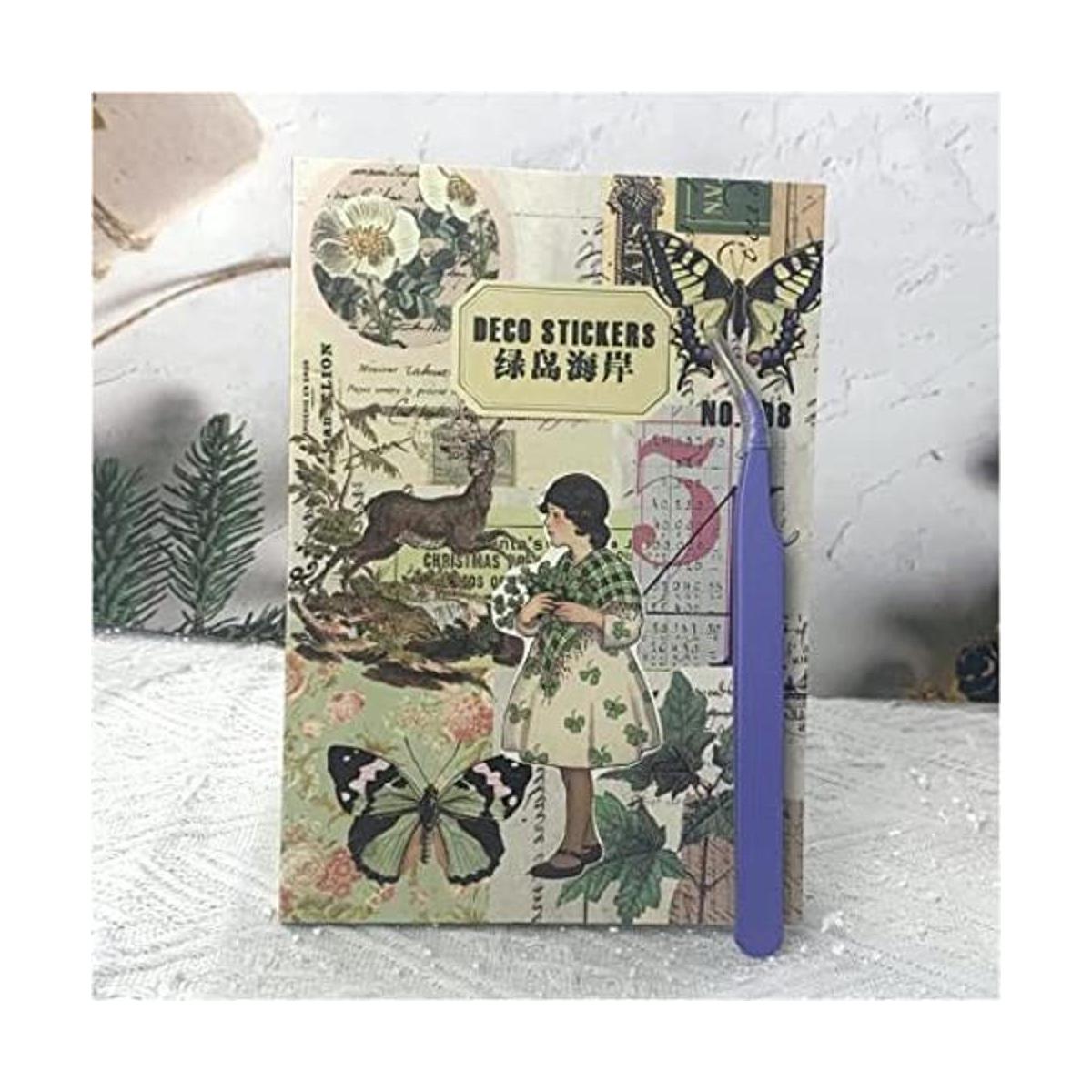 Dwpetzo Libro de calcomanías vintage para diario