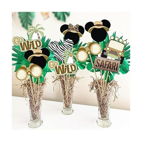 Mickey Safari Palitos de centro de mesa decoración de_5