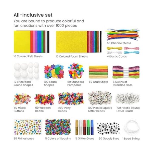 ARTEZA Kit de manualidades definitivo más de 1000 piezas