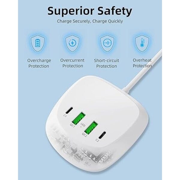 Estación de carga USB C 2 puertos USBC 20W y 2 puertos_4