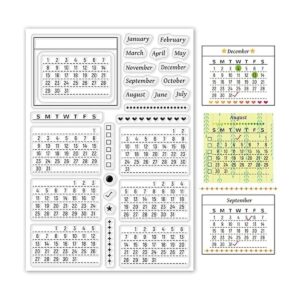 ORIGACH Agenda de calendario sellos transparentes mezcla