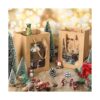 50 bolsas de regalo de papel con ventana transparente