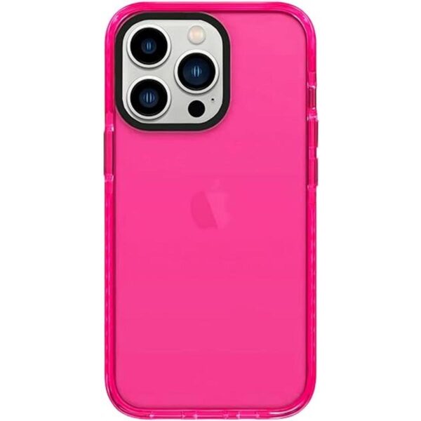 Funda transparente de neón para iPhone 14 Pro Max bonita_1