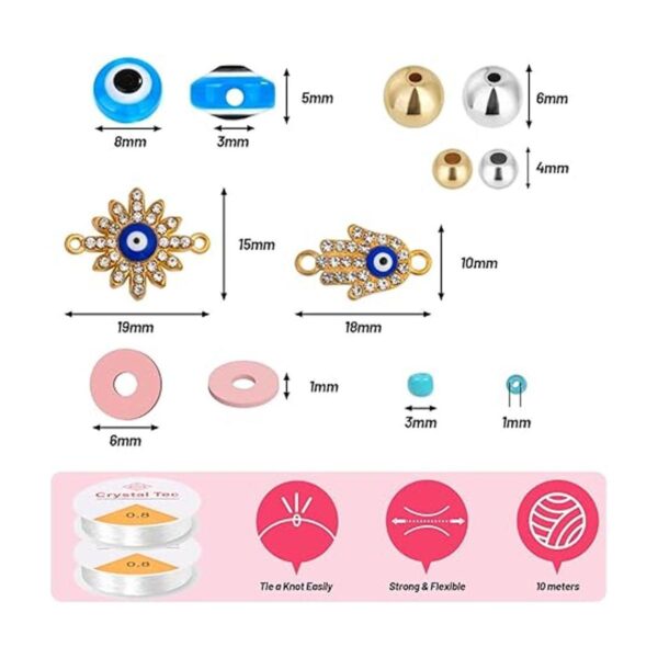 Kit de fabricación de pulseras contra el mal de ojo kit