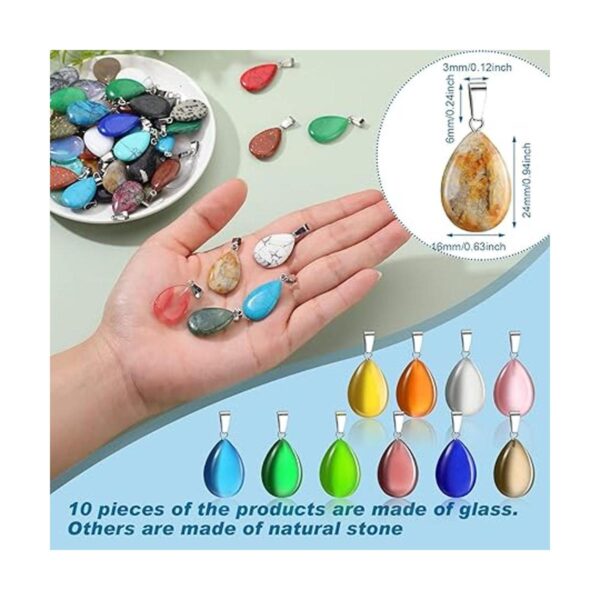 100 colgantes de piedra de gota de agua colgante de