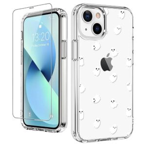 LUHOURI Funda para iPhone 13 Mini con protector de_1