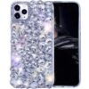 Bonitec Funda para iPhone 14 Pro Max con purpurina para_2