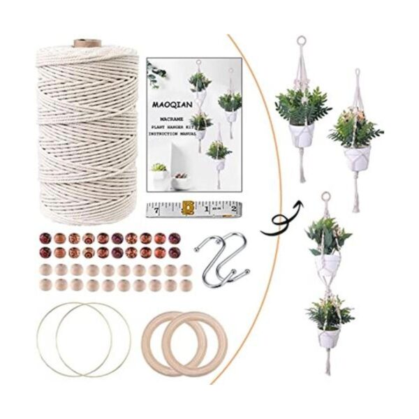 MAOQIAN Kit de macramé 3 en 1 para principiantes cordón