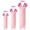 PEACH CAT Almohada de peluche de axolote largo rosa de 20