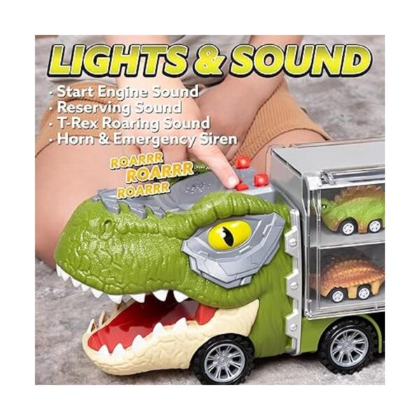 JOYIN Camión transportador de dinosaurios 13 en 1 para_4