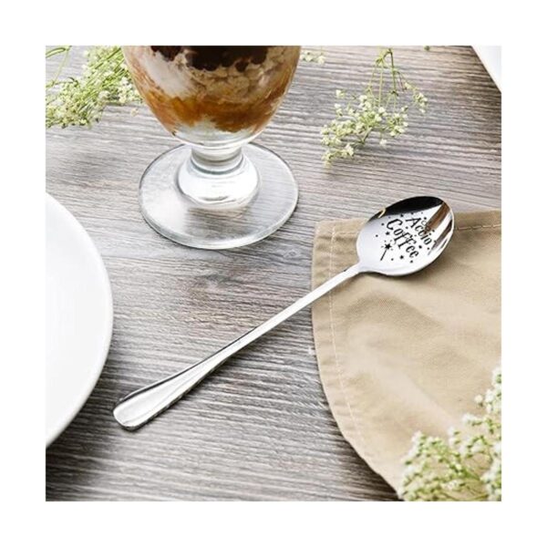 PZJIEAN Accio Coffee Cuchara de acero inoxidable grabada_3