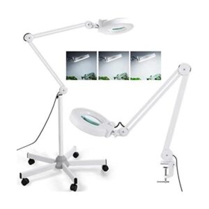 Veemagni Lupa 8X con luz y soporte lámpara de pie con_1