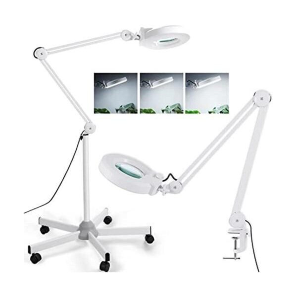 Veemagni Lupa 8X con luz y soporte lámpara de pie con_1