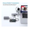 MEANHIGH Adaptador USB C Hub tipo C de 4 puertos para_4