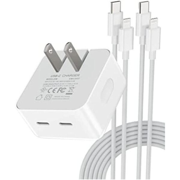 VHBW Cargador de pared doble USB C para iPhone 14_1