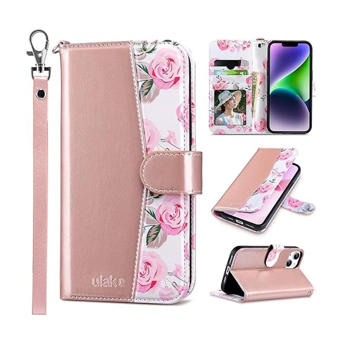 ULAK Compatible con iPhone 14 Plus Funda tipo cartera