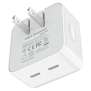VHBW Cargador de pared doble USB C para iPhone 14 PD 3.0_1