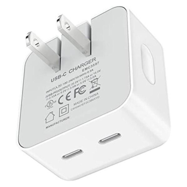 VHBW Cargador de pared doble USB C para iPhone 14 PD 3.0_1