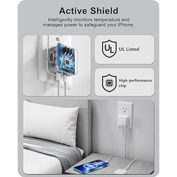 VHBW Cargador de pared doble USB C para iPhone 14_2