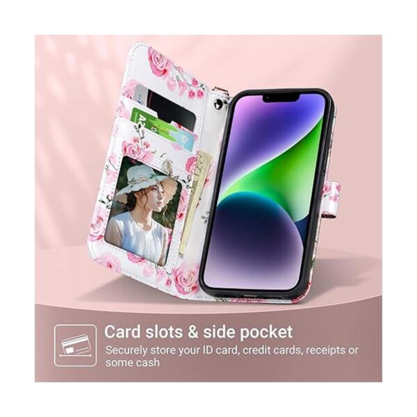 ULAK Compatible con iPhone 14 Plus Funda tipo cartera_5