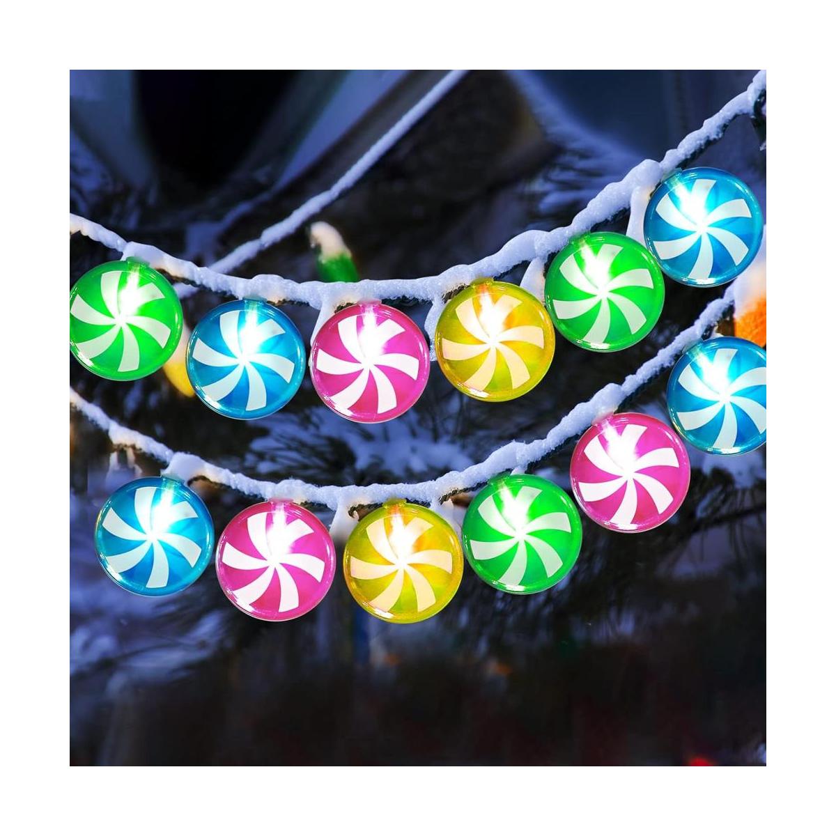 2 tiras de luces de Navidad de 5.5 pies 10 LED bonitas