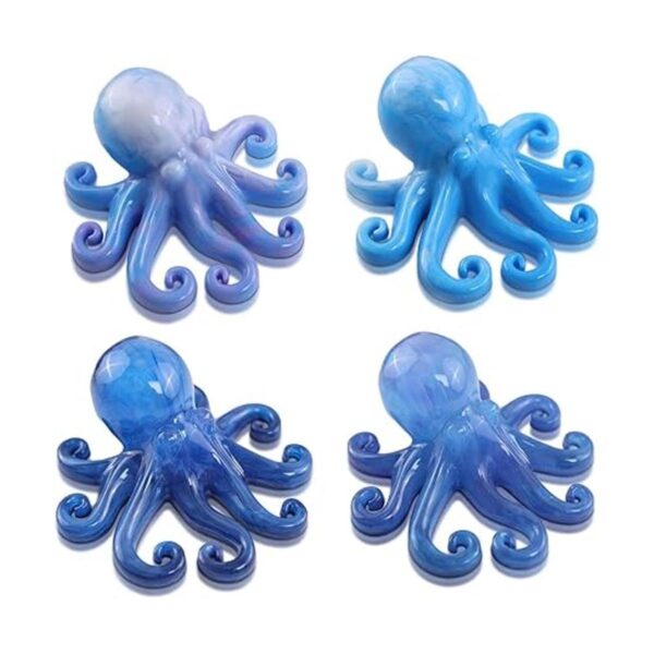 Molde de resina de silicona de pulpo con forma de mar 3D_3