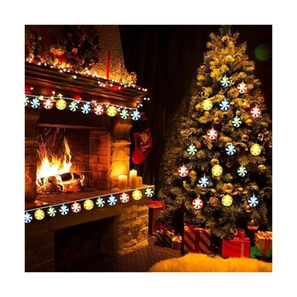 2 tiras de luces de Navidad de 5.5 pies 10 LED bonitas